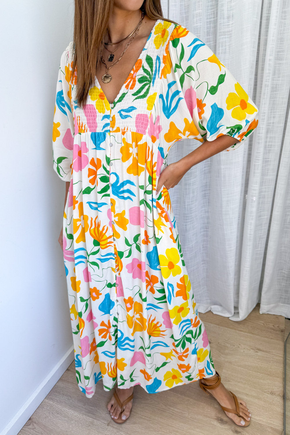 Finn Dress - Orange Multi