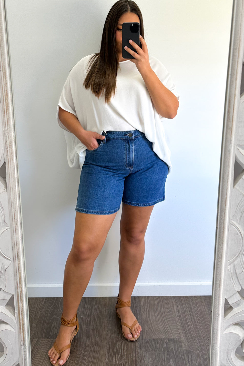 Monroe Shorts - Mid Denim