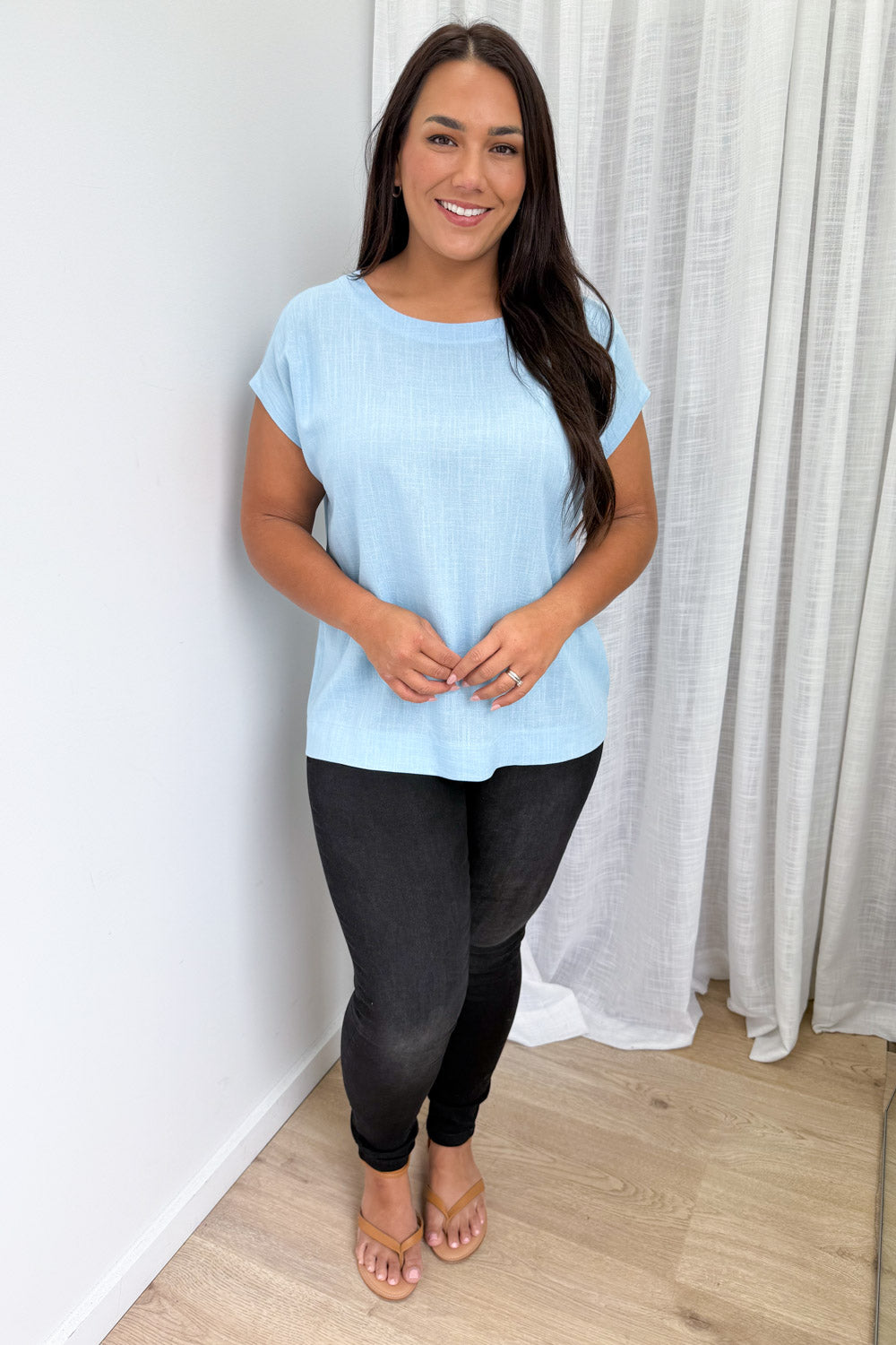 Brynlee Top - Pale Blue