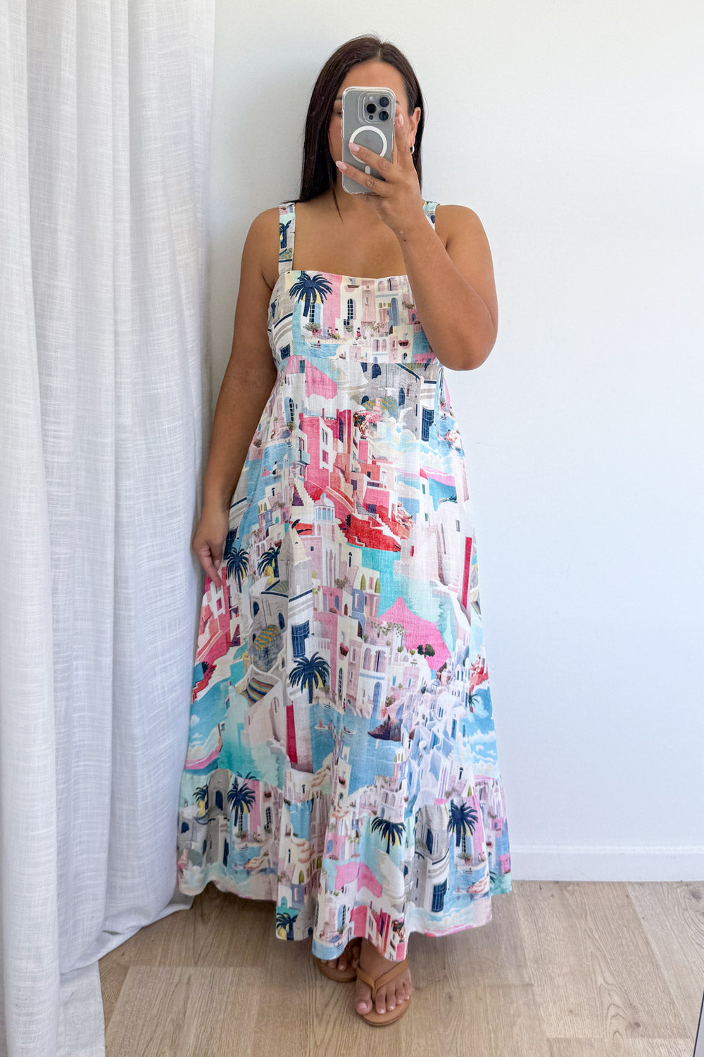 Santorini Maxi Dress - Blue Coast Line