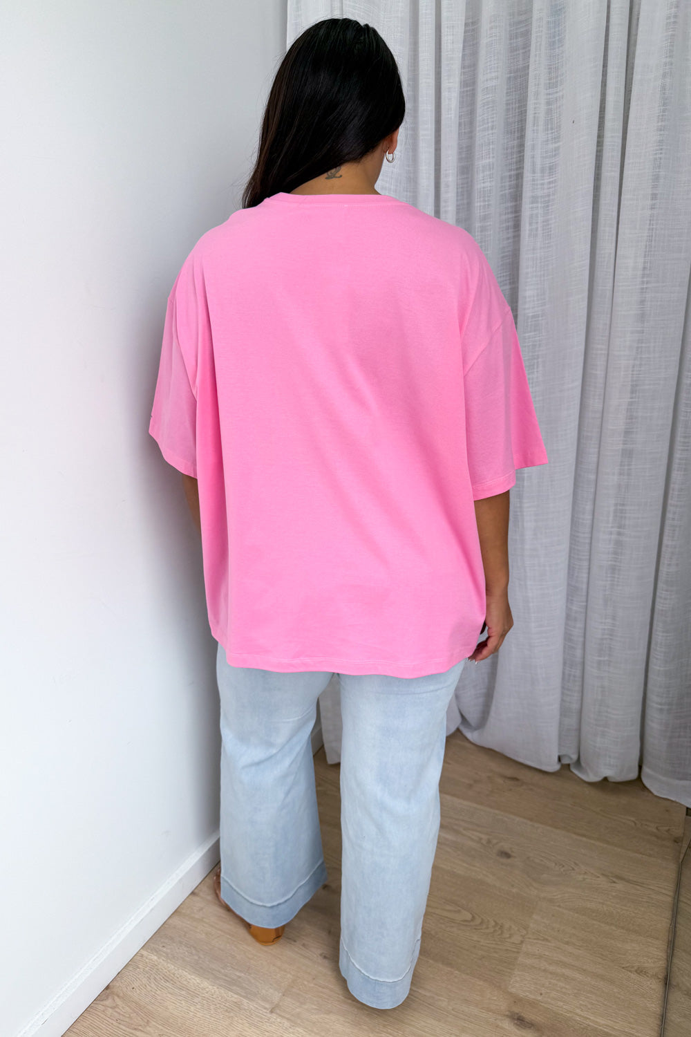 Nope Oversized Tee - Pink