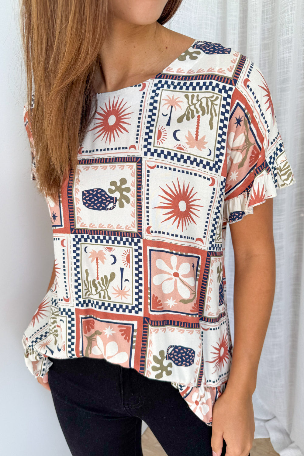 Allie Top - Rust Multi