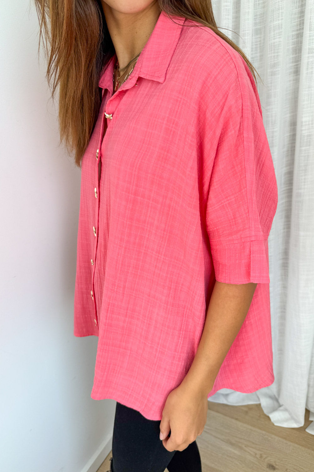 Island Air Shirt - Coral Pink