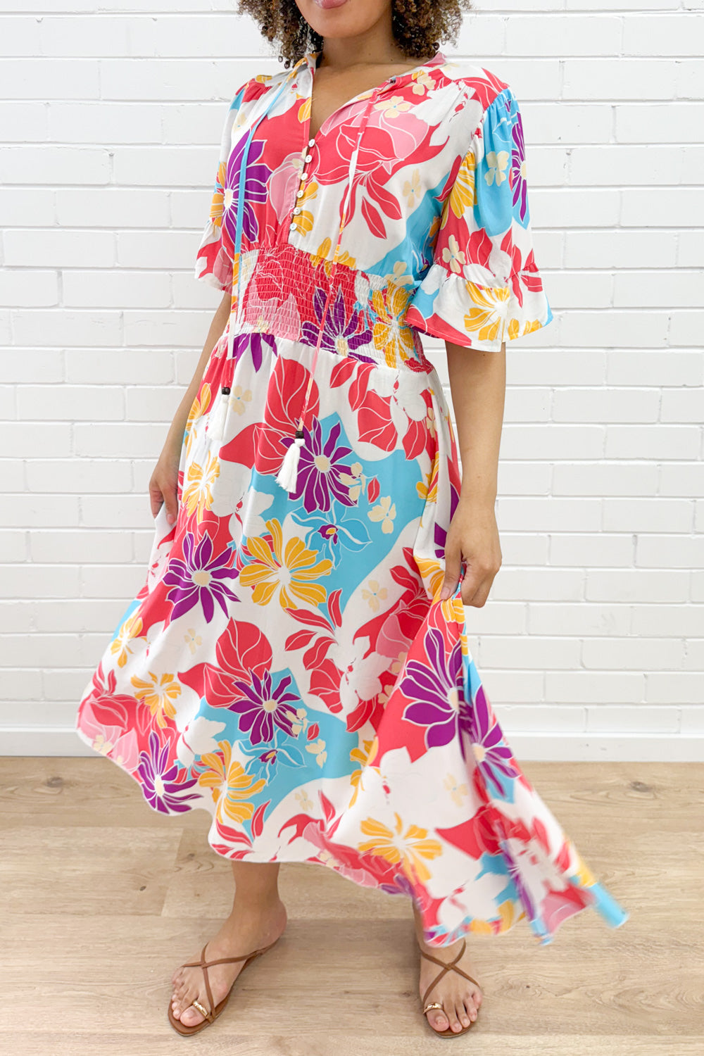 Kai Dress - Hot Pink  Multi Tropic