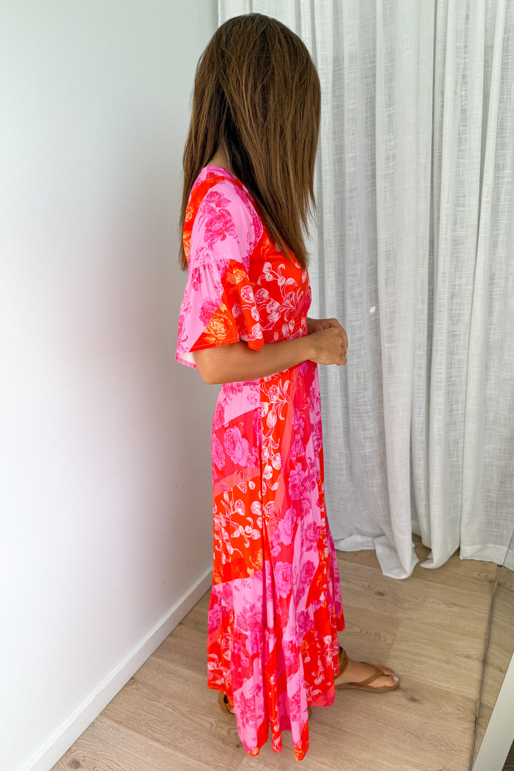 Nalani Dress - Pink Melon Floral