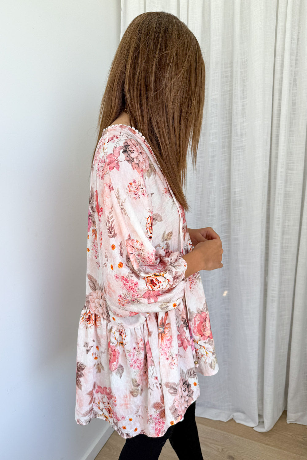 Amelia Blouse - Pink Vintage Floral