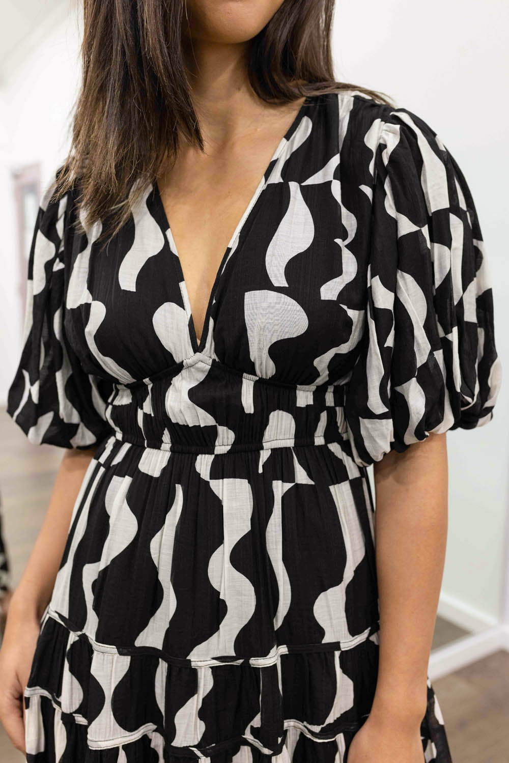 Clairemont Dress - Black White