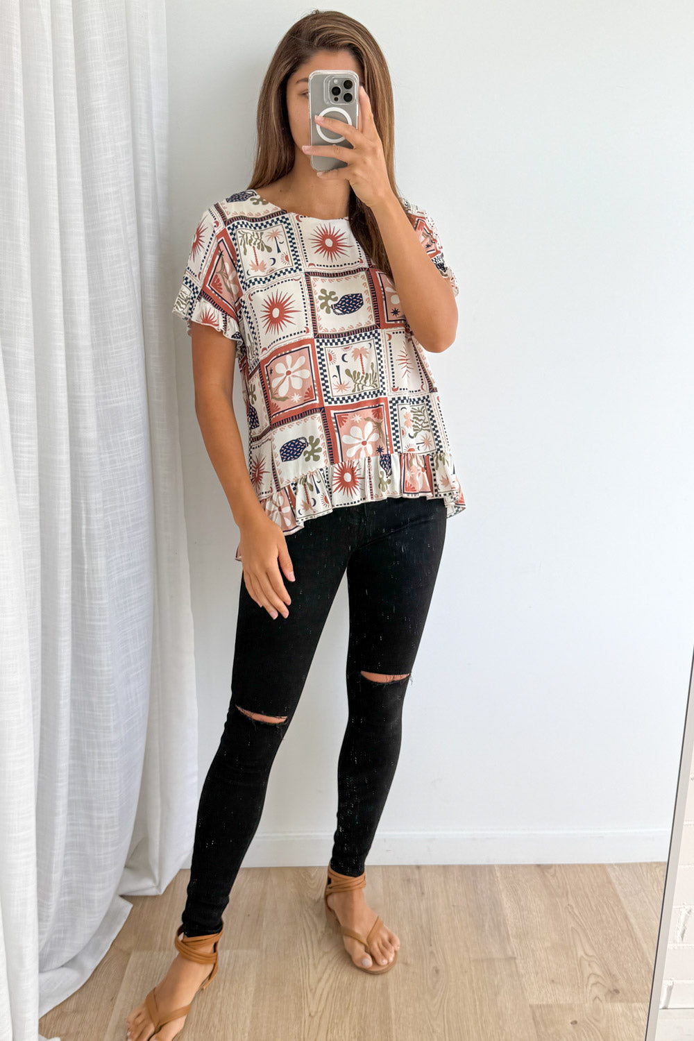 Allie Top - Rust Multi