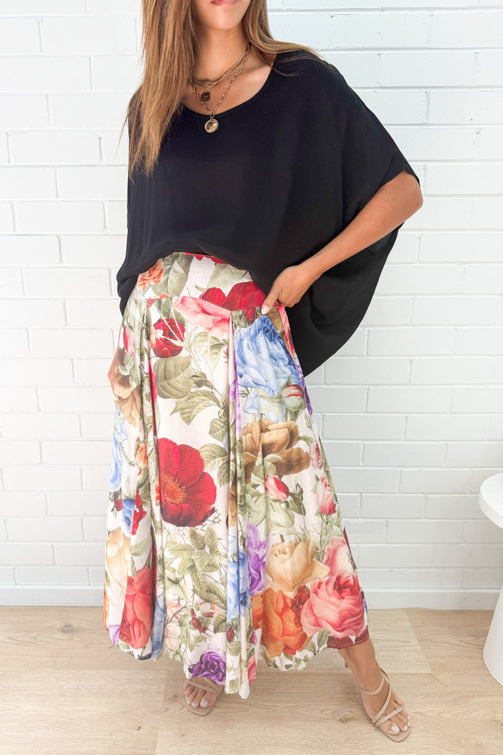 Sandra Maxi Skirt - Vintage Garden Floral
