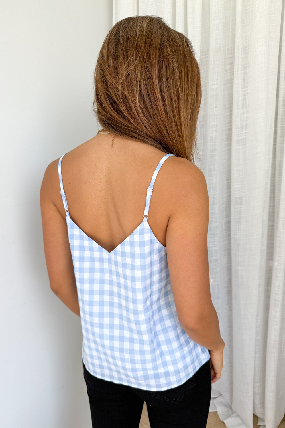 Kelsea Cami - Blue Gingham