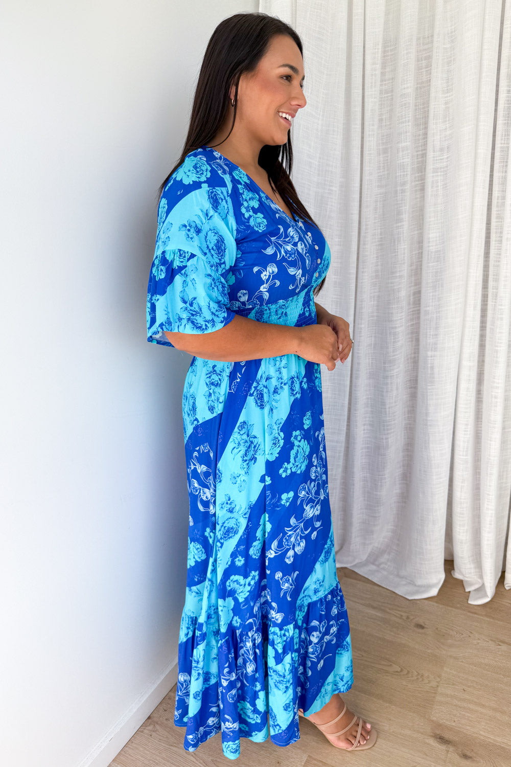 Nalani Dress  - Blue Floral