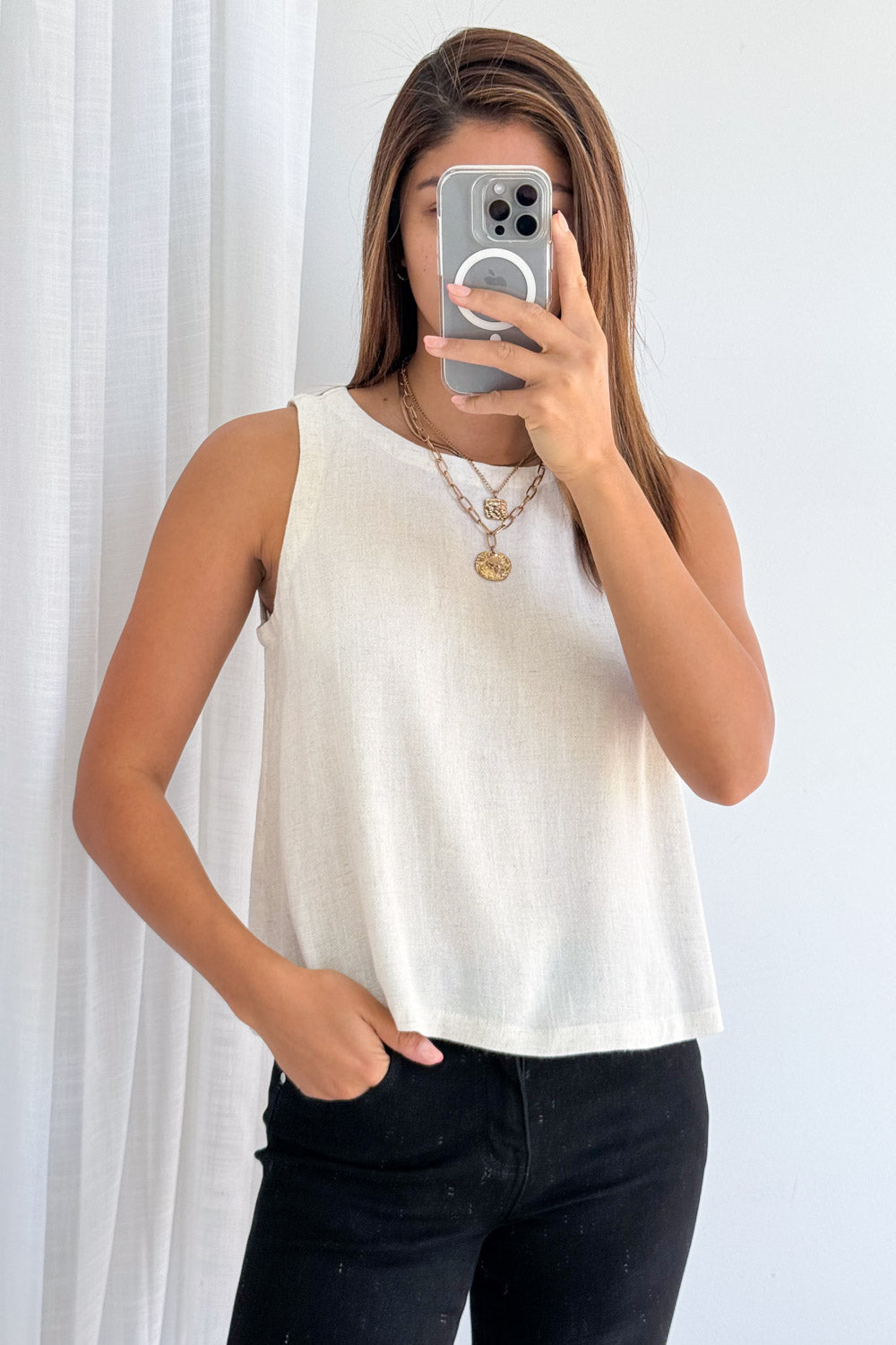 Rafaela Linen Top
