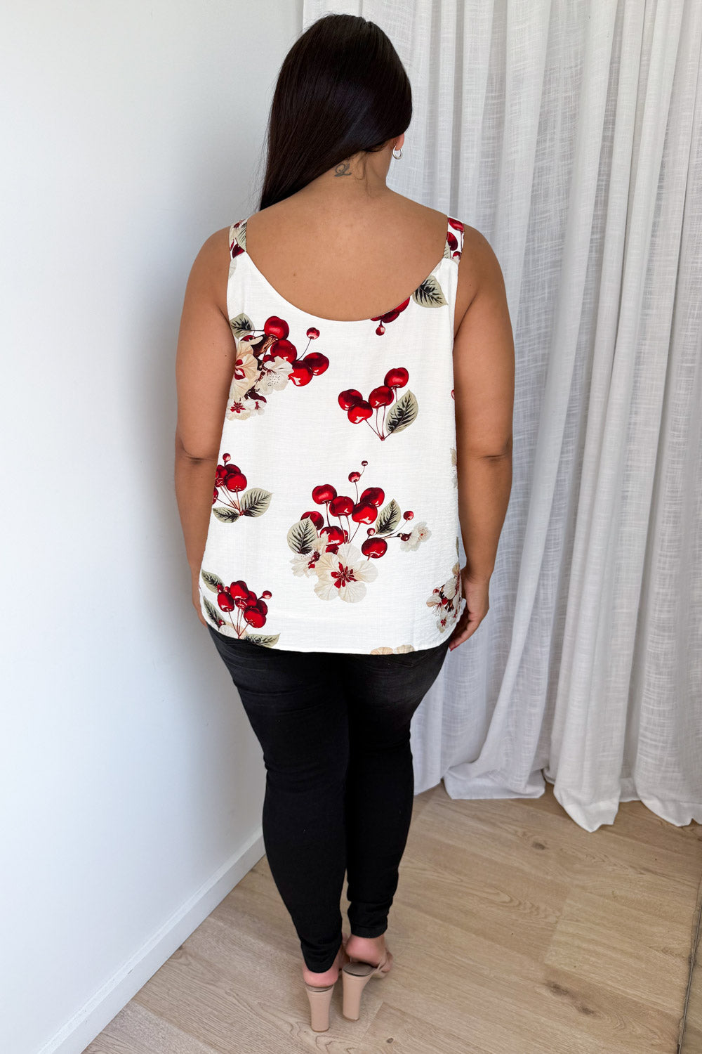 Morgie Cami Top - Red Cherry
