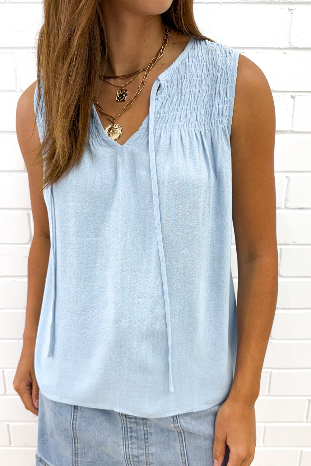 Koa Top - Pale Blue