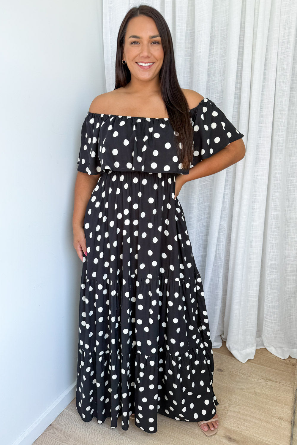 Laurella Maxi Dress - Black Spot