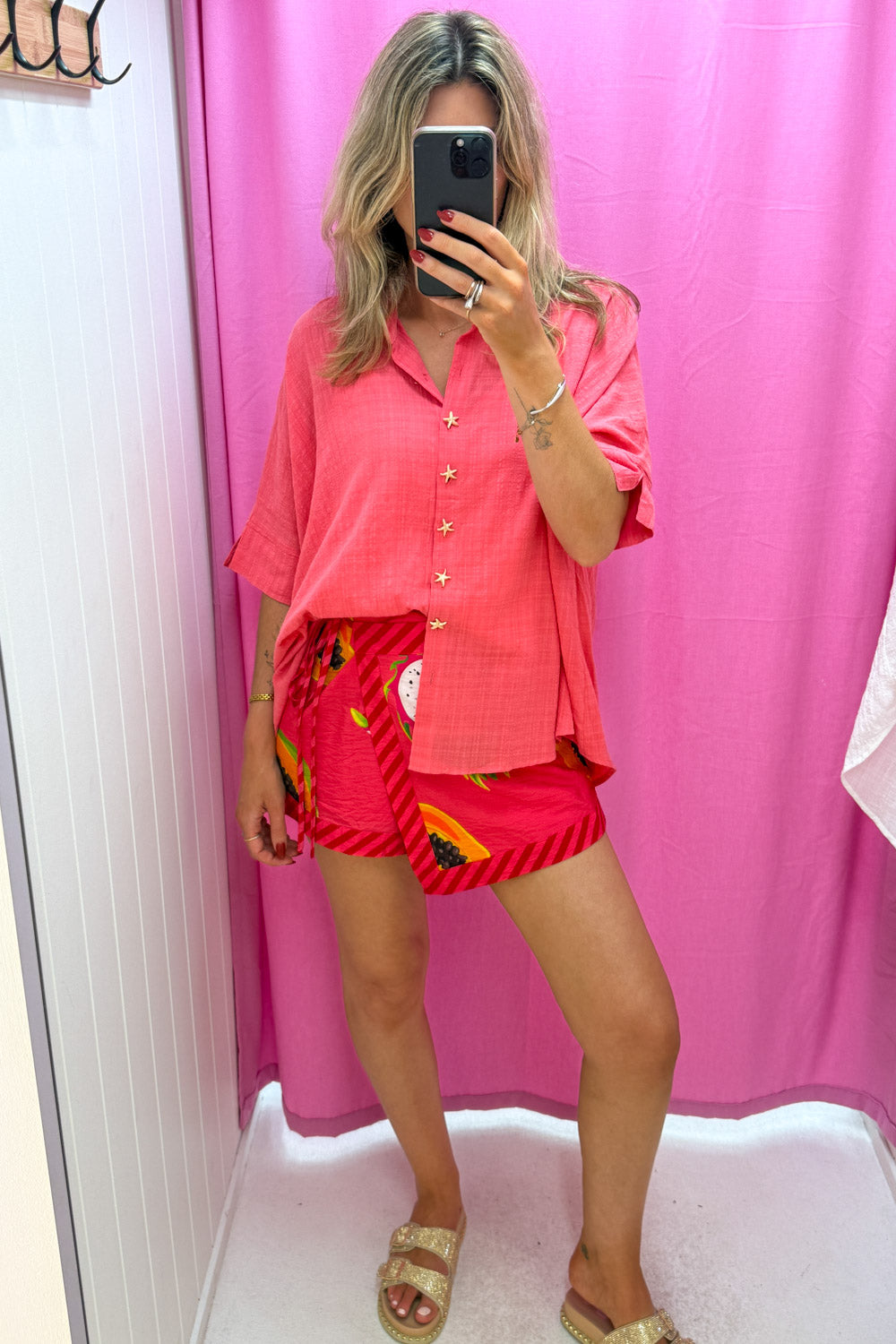 Island Air Shirt - Coral Pink