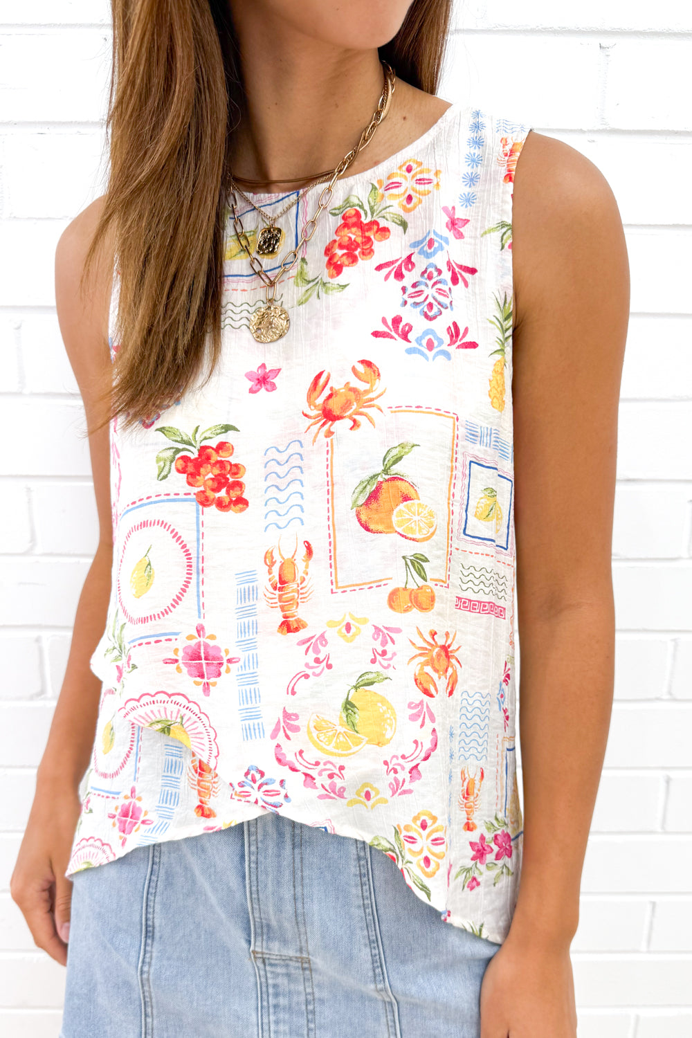 Jordyn Top - White Multi