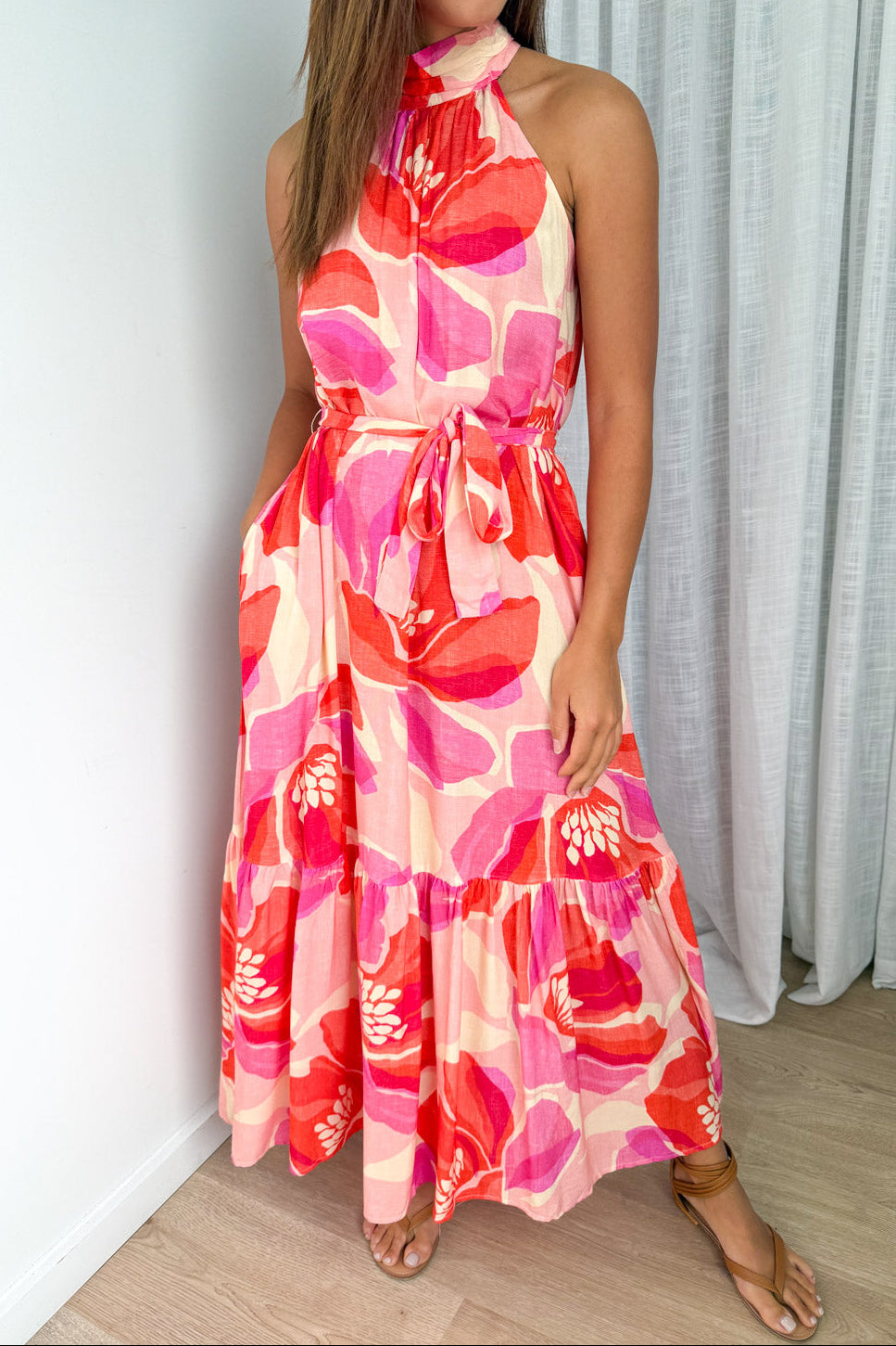 Reeve Dress - Pink Orange Sunset