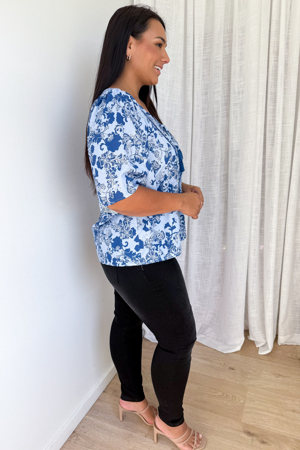 Lula Top - Blue Floral