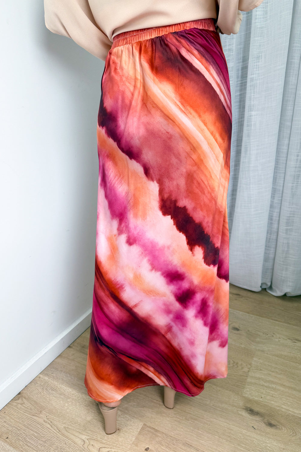 Sunset Skies Skirt - Pink Orange Sunset
