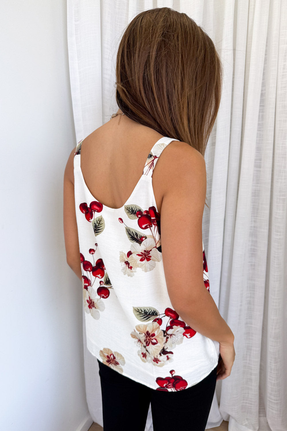 Morgie Cami Top - Red Cherry