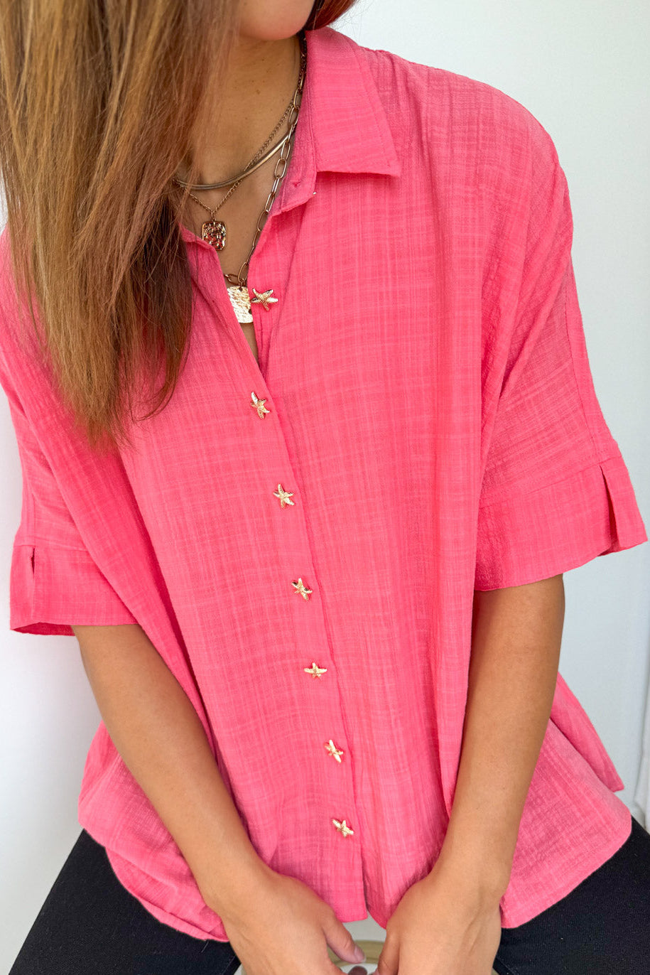 Island Air Shirt - Coral Pink
