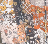 Angela Blouse- Black Multi Patchwork