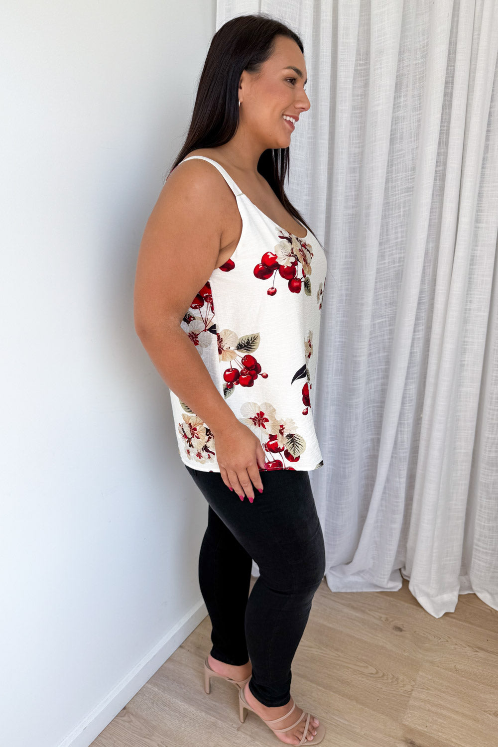 Morgie Cami Top - Red Cherry