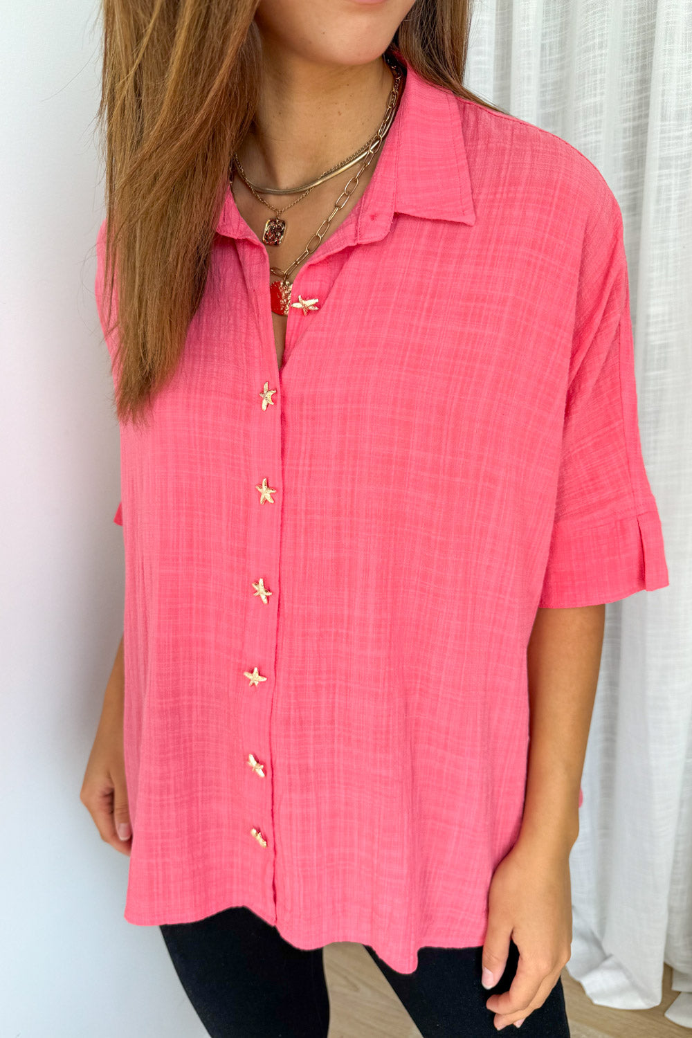 Island Air Shirt - Coral Pink