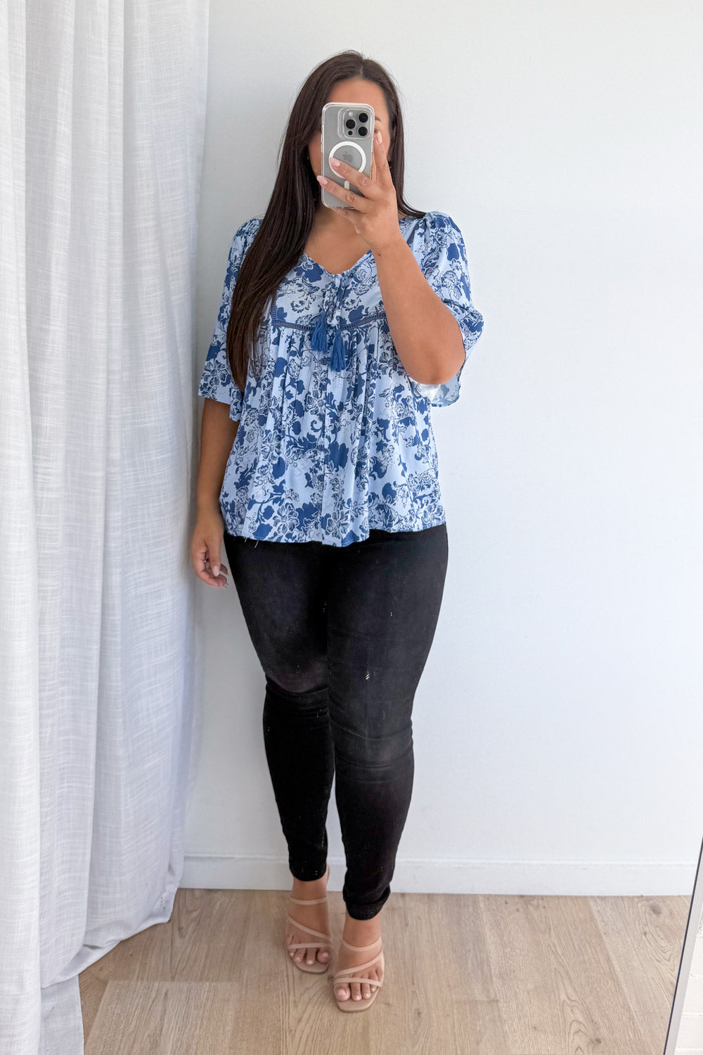 Lula Top - Blue Floral