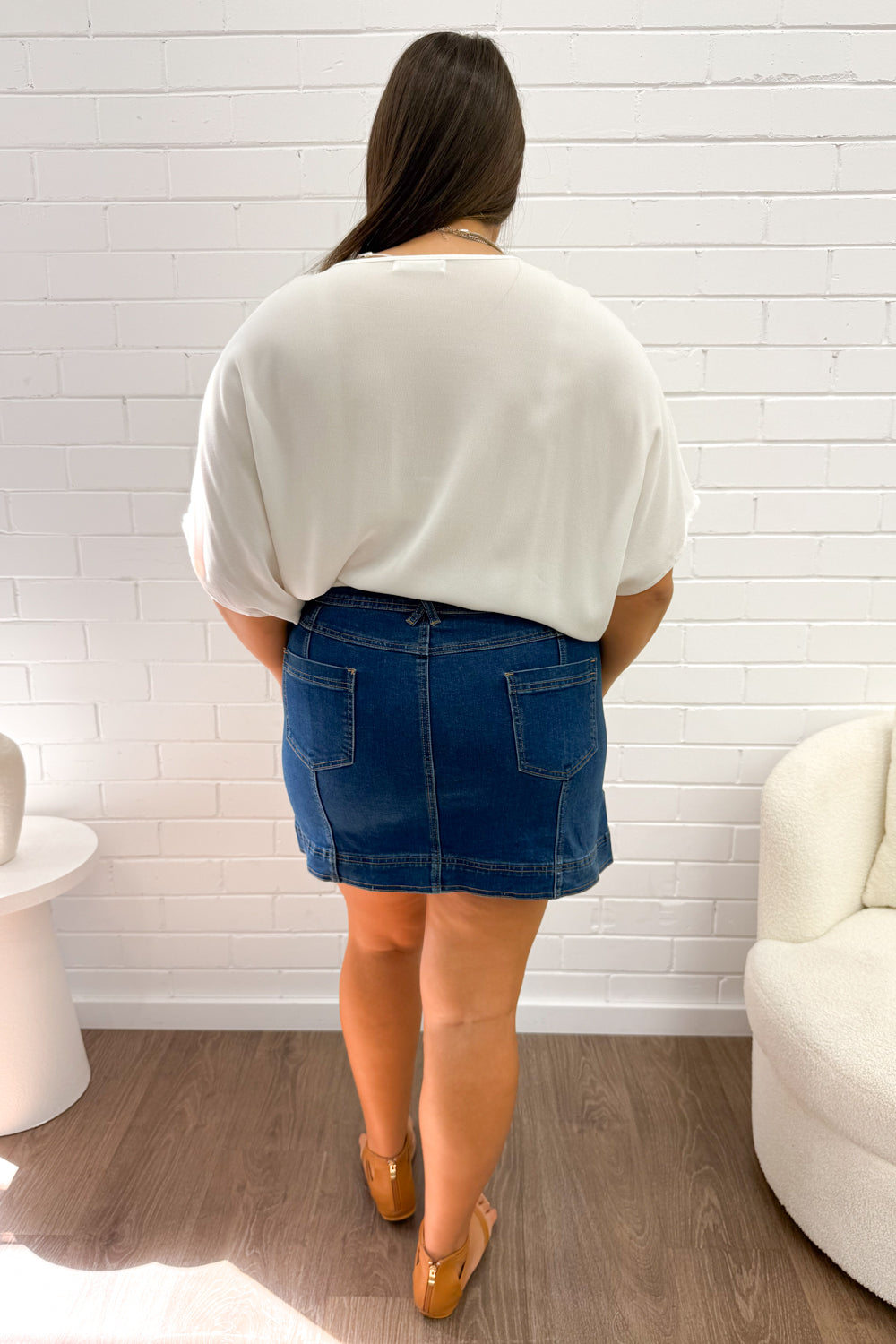 Charlie Denim Skirt - Dark Denim