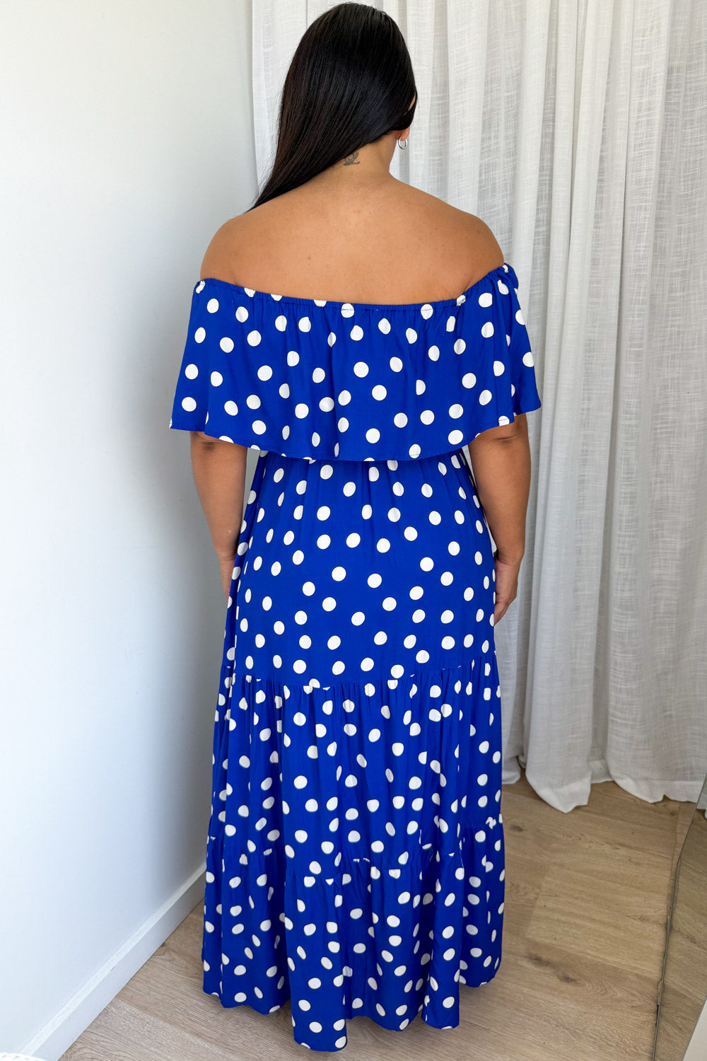 Laurella Maxi Dress - Cobalt Blue Spot