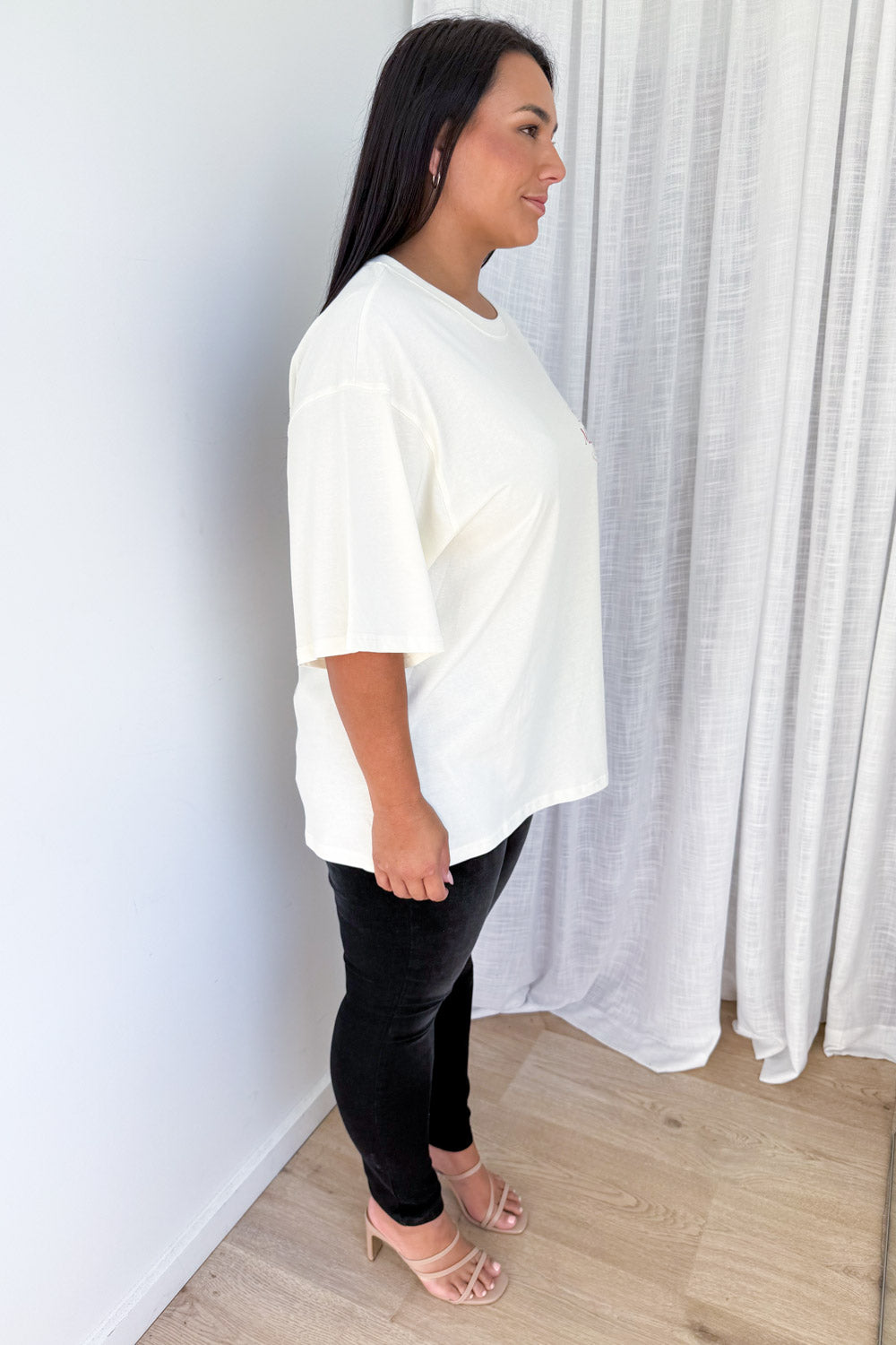Blame It On The Margs Oversized Tee - Cream