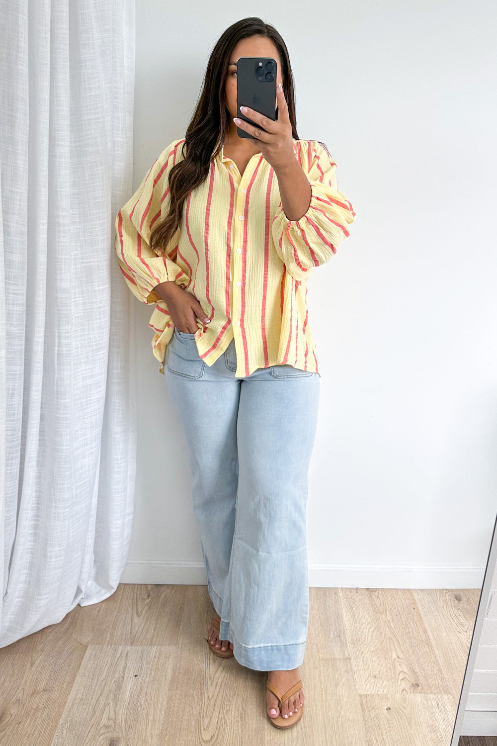 Rani Shirt - Lemon Pink Stripe