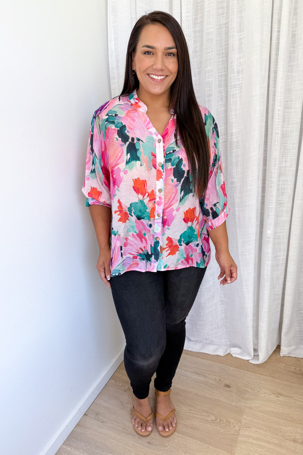 Savannah Blouse  - Hot Pink