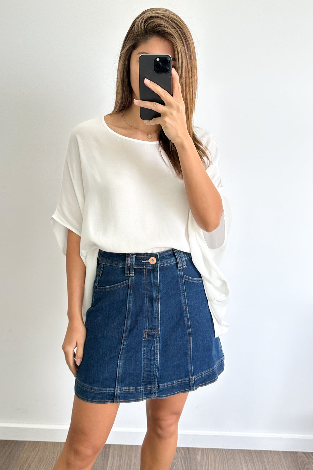 Charlie Denim Skirt - Dark Denim