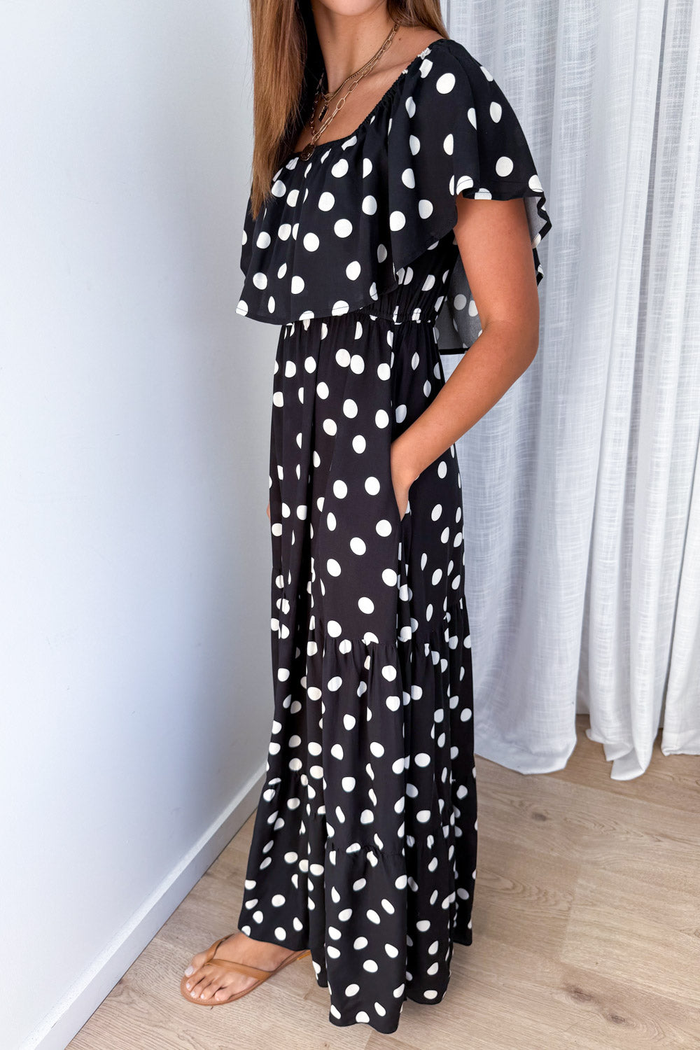 Laurella Maxi Dress - Black Spot